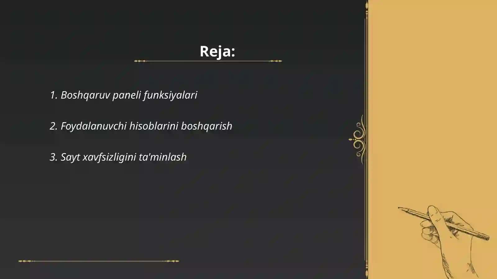 Korxona VEB-saytini boshqarish 2
