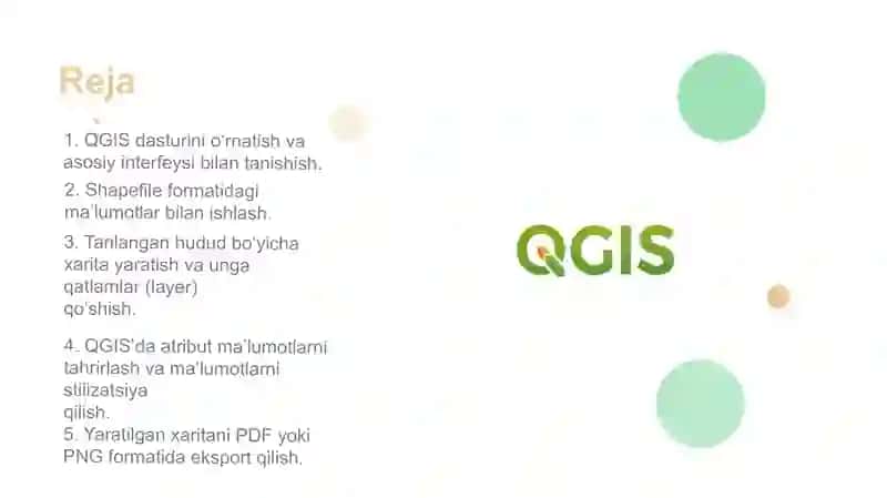 QGIS dasturi va uning asosiy funksiyalari 2