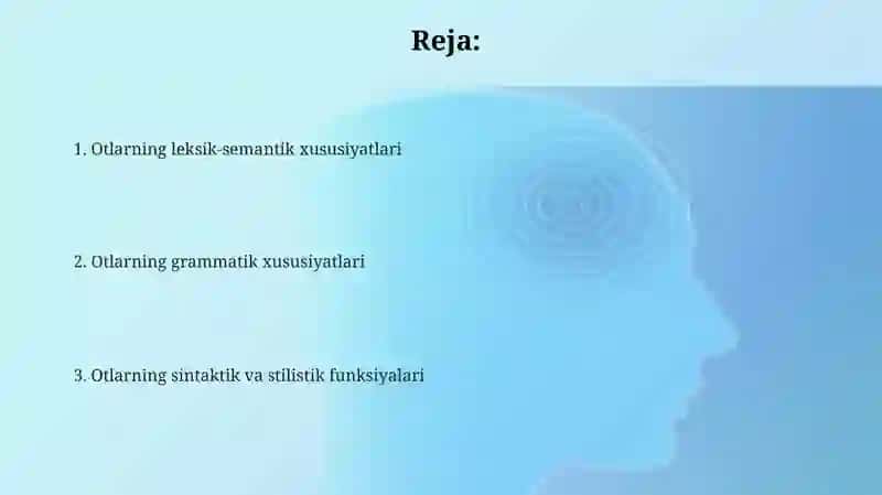 Ot turkumining ta'rifi leksik grammatik hususiyatlari 2
