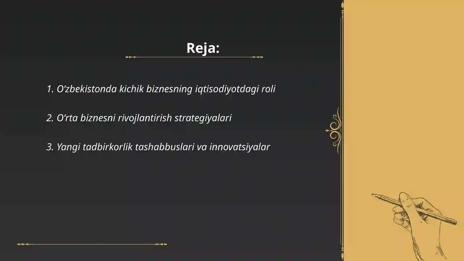 Oʻzbekiston iqtisodiyotida biznes oʻrni va mohiyati 2