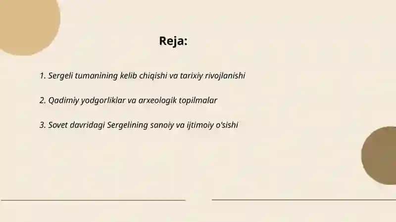 Sergeli tumani: tarixi, buguni va kelajagi 2