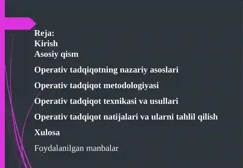 Operativ tadqiqot 2