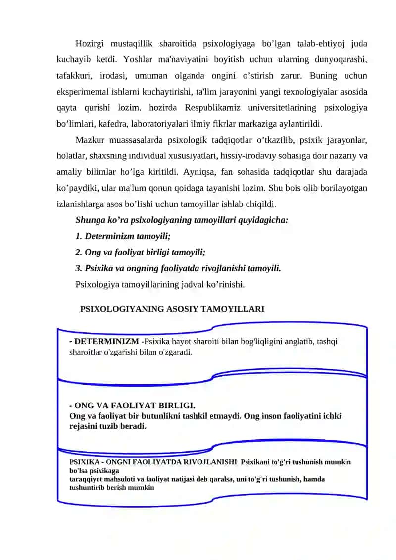 Psixologiya fan sifatida shakllanishi va uning metodlari 2