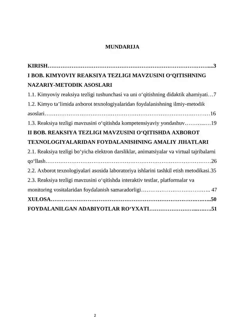 Kimyoviy reaksiya tezligi mavzusini o‘qitishda axborot texnologiyalaridan faol foydalanish 2
