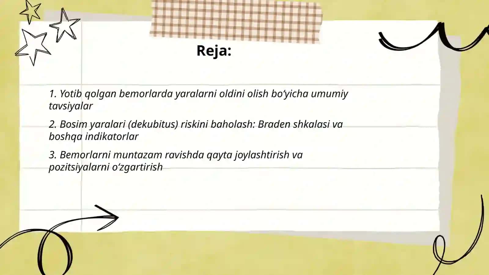 Yotib qolgan bemorlarda yaralarni oldini olish 2