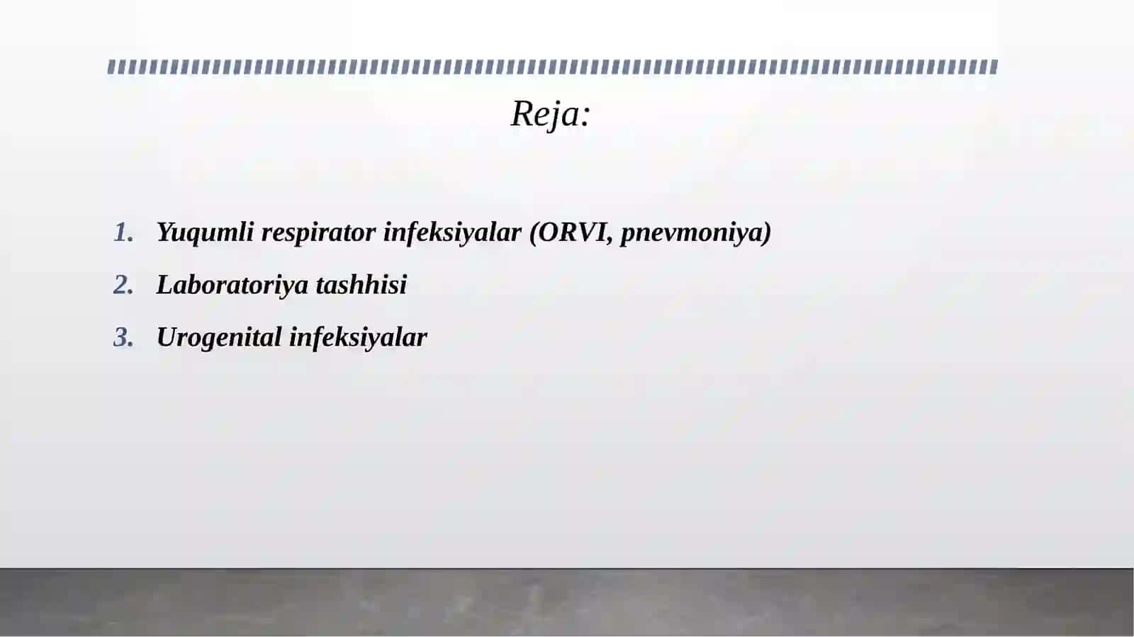 Pediatriya amaliyotda ko'p uchraydigan infeksiyalar qo‘zg'atuvchilari, patogenez, laboratoriya tashhisi. 2