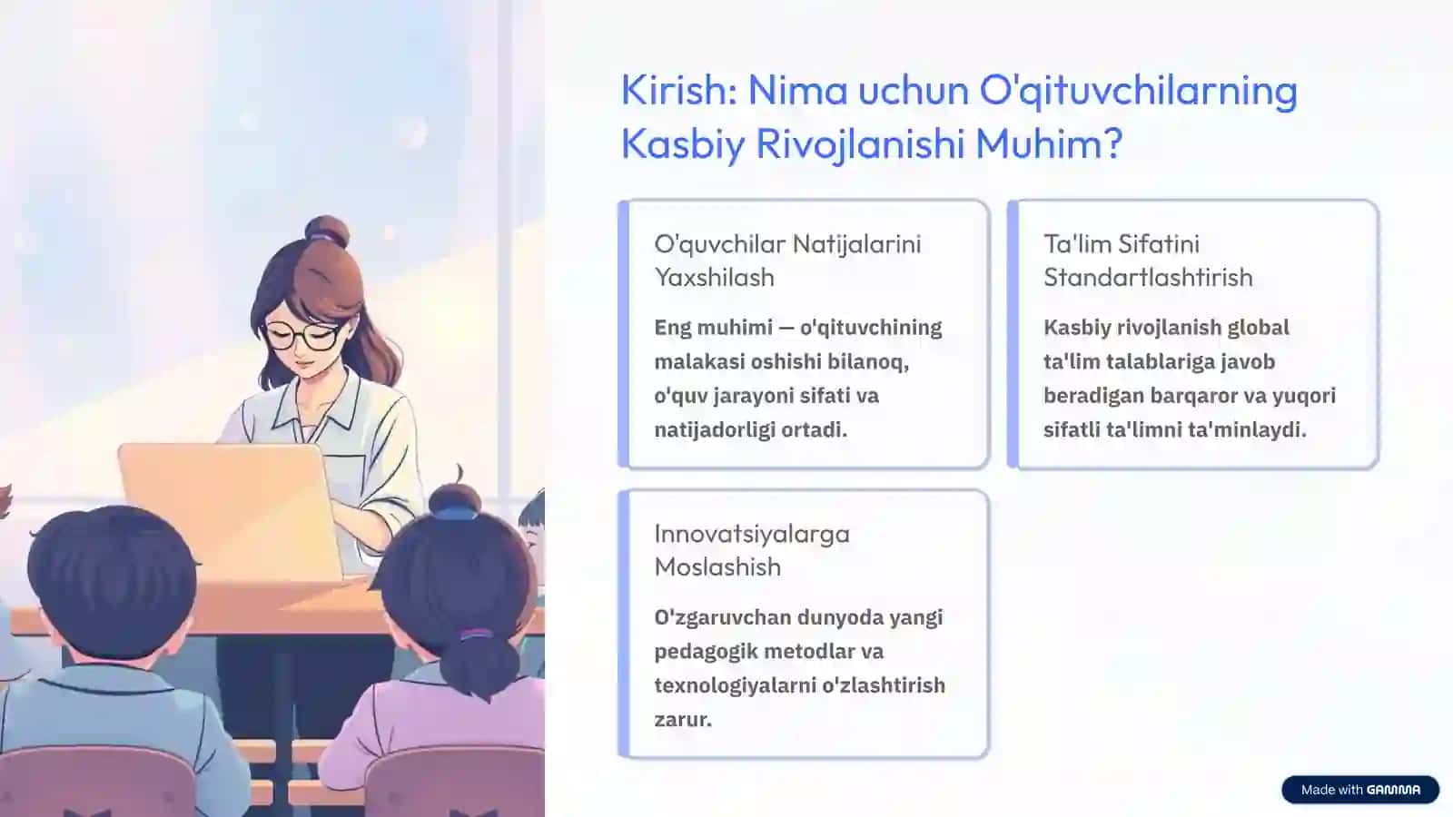 Yevropa Olimlari O'qituvchilarning Kasbiy Mahoratini Takomillashtirish To'g'risidagi Fikrlari 2