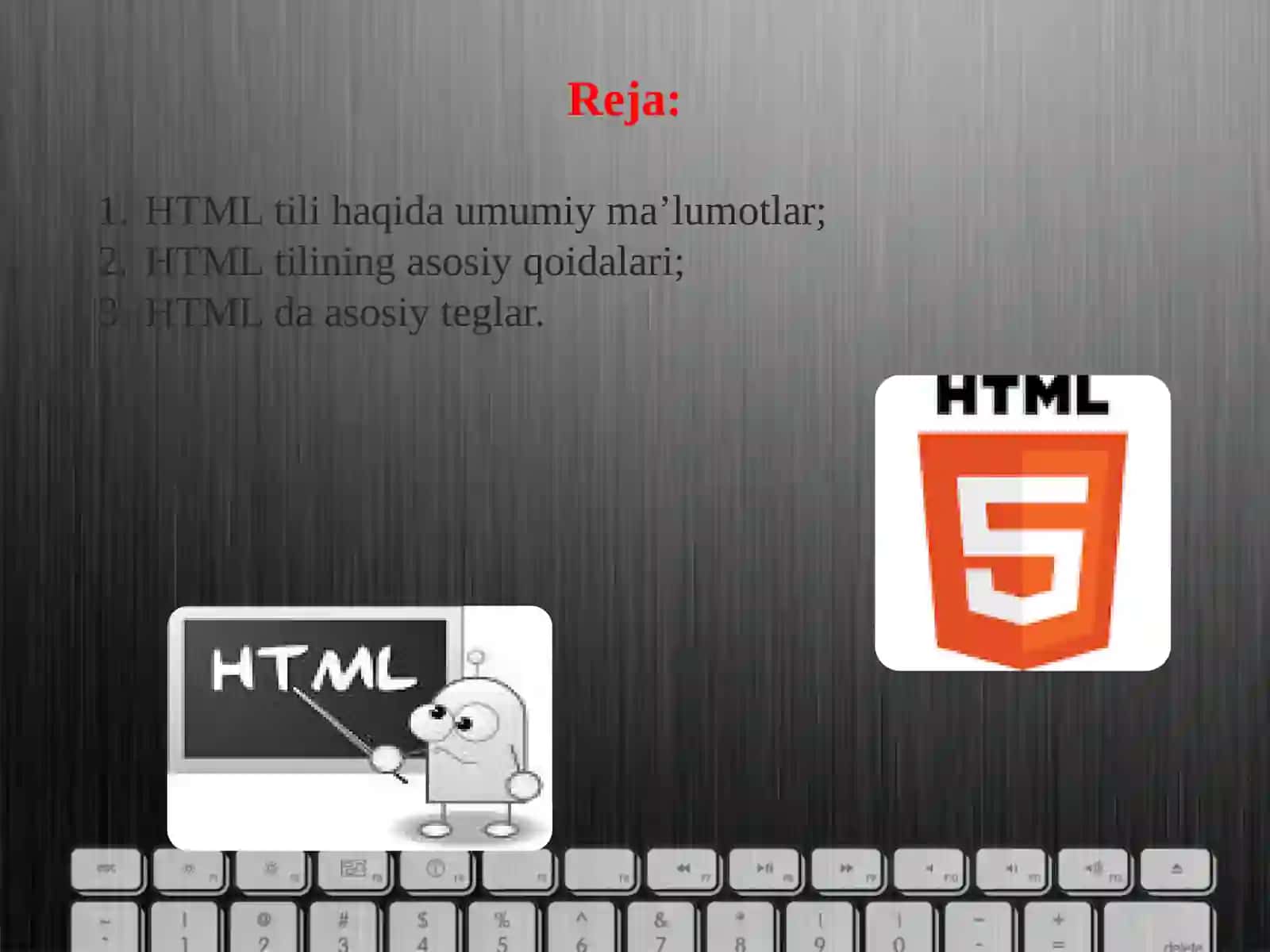 HTML tili va uning asosiy teglari 2
