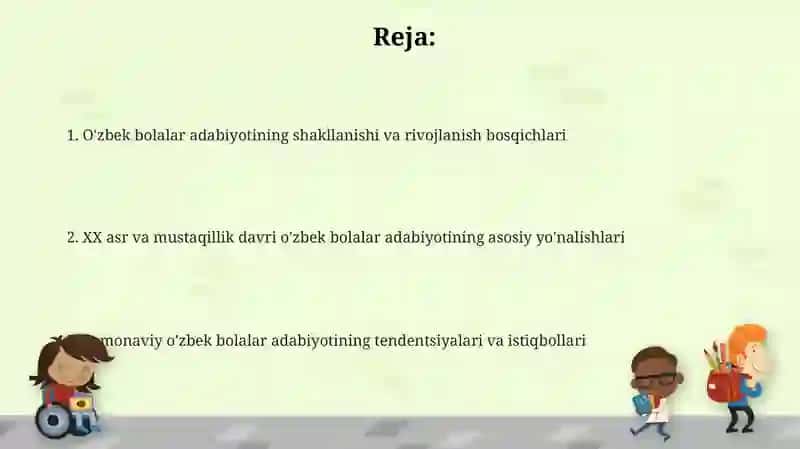 O'zbek bolalar adabiyotining vujudga kelishi va taraqqiyoti xususiyati 2