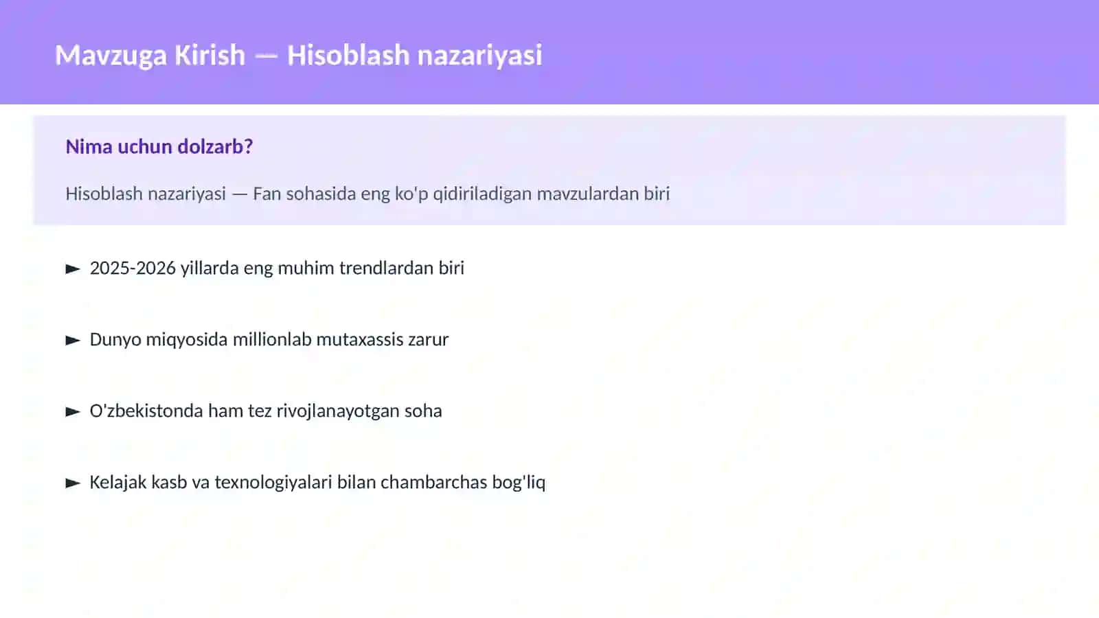 Hisoblash nazariyasi 2