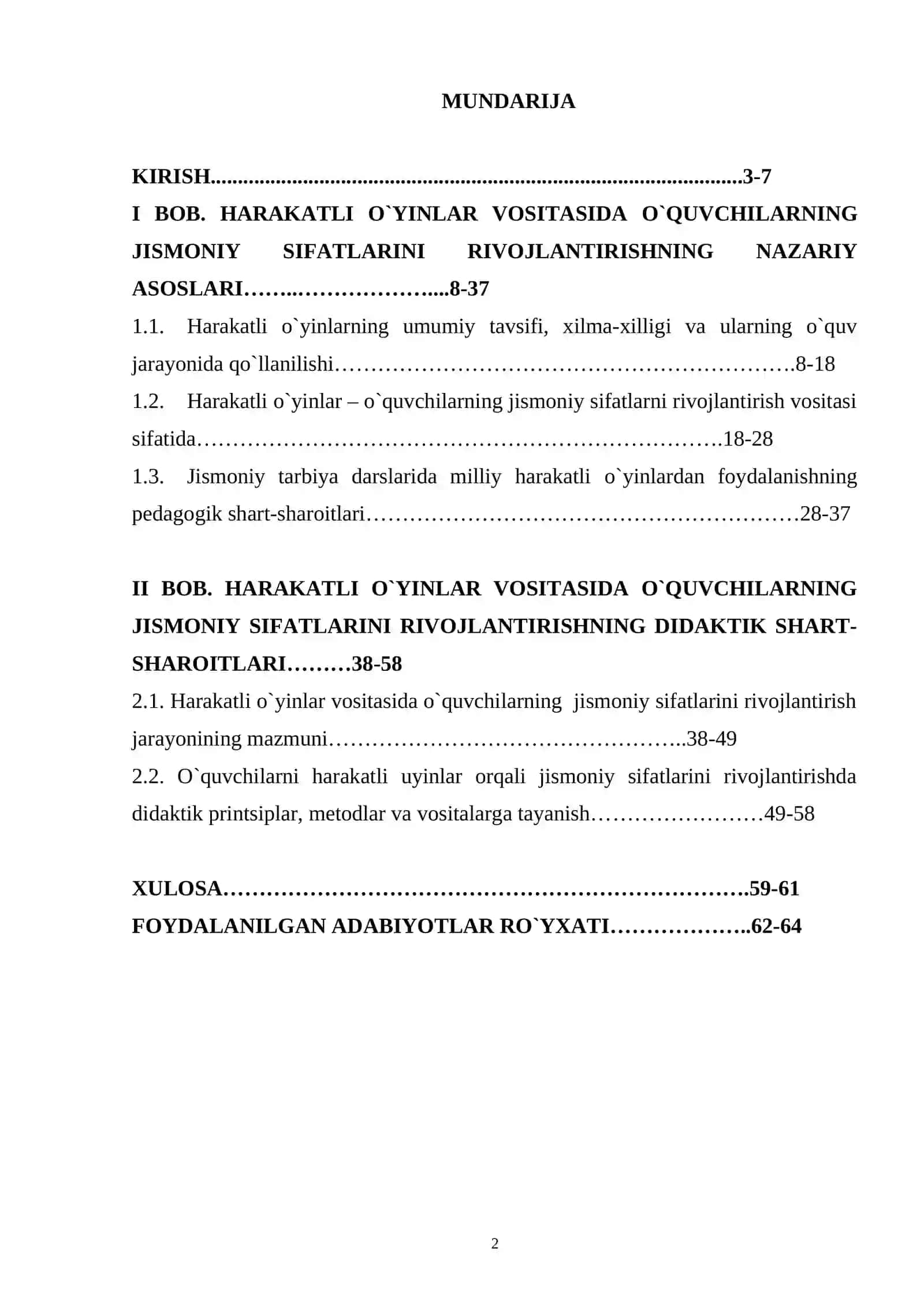 Harakatli o`yinlarning umumiy tavsifi 2