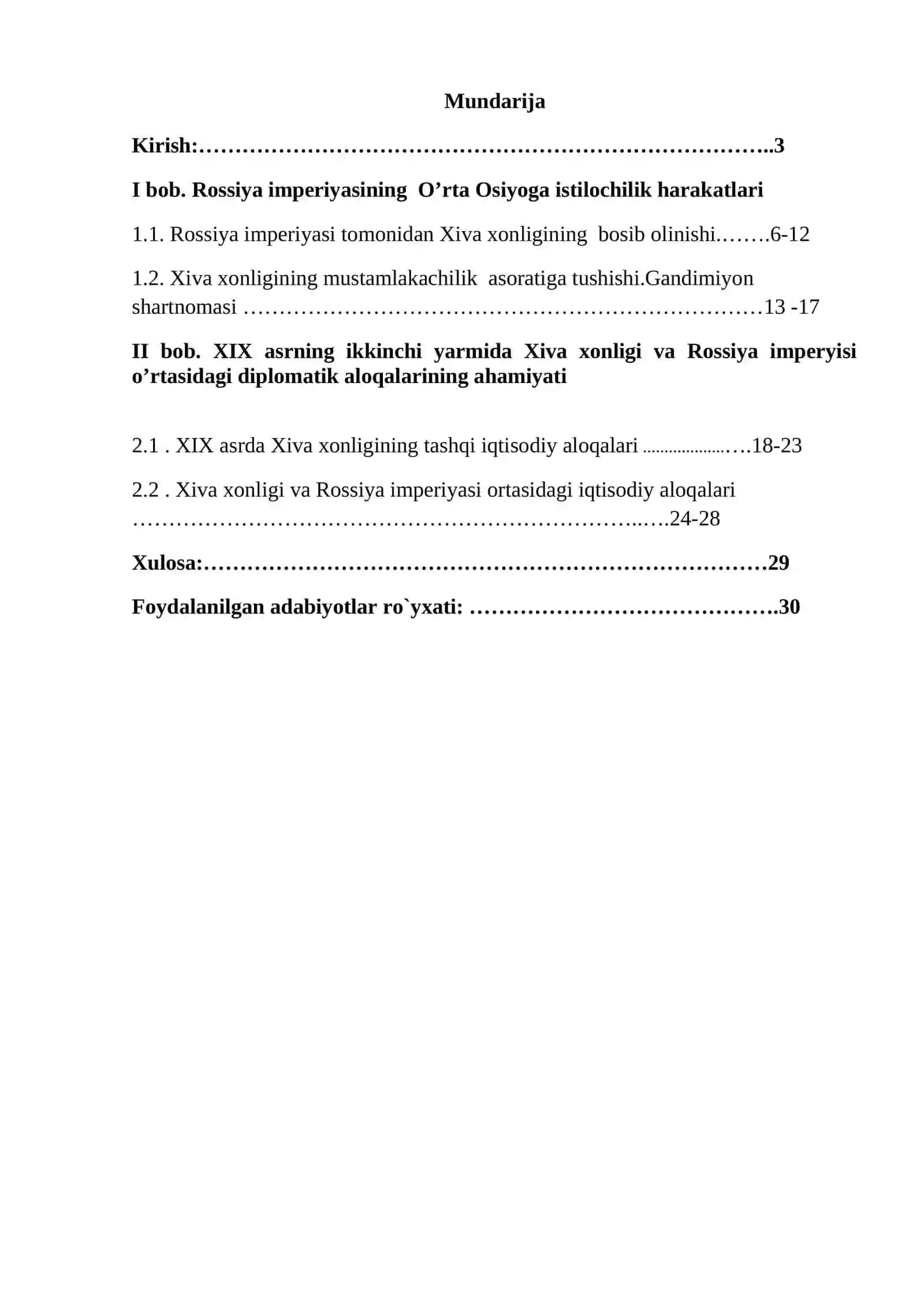 XIX asrning ikkinchi yarmida Xiva xonligi va Rossiya imperyisi o’rtasidagi diplomatik aloqalar 2
