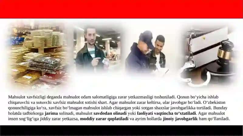Mahsulot xavfsizligi va standartlar 2