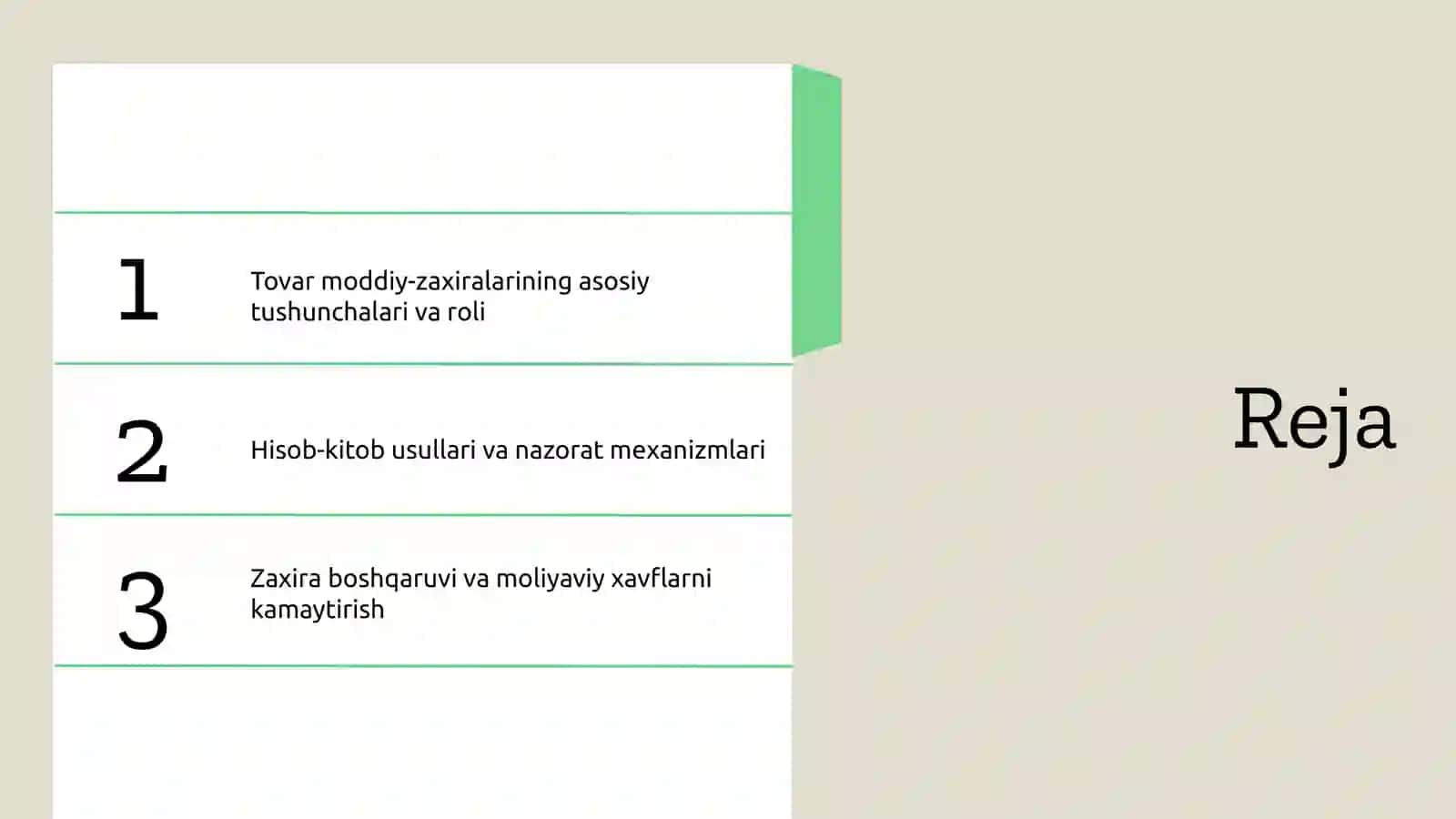 Budjet tashkilotlarida tovar moddiy-zaxiralar hisobini tashkil etish 2