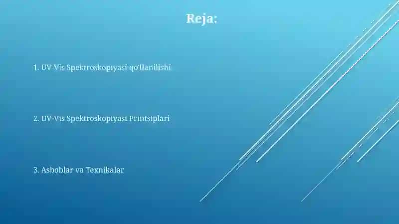 Ultrabinafsha va koʻrinuvchan soha spektroskopiyasi 2