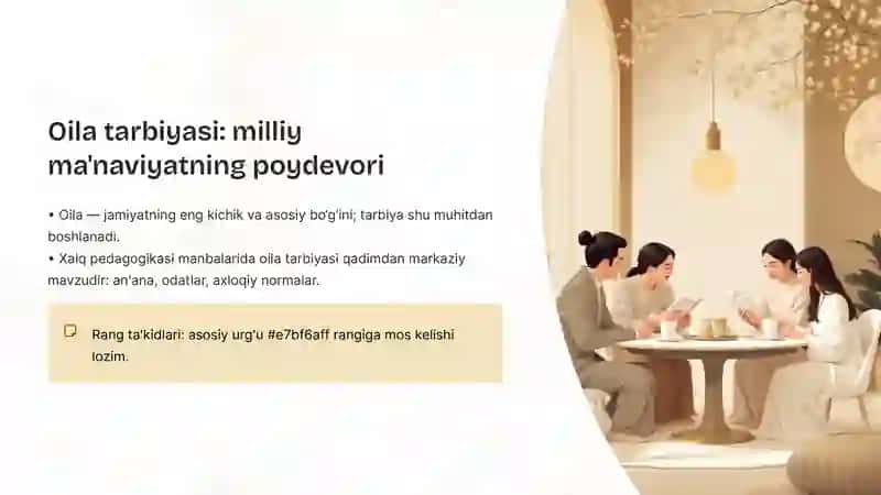 Oilani tarbiyalashning xalq pedagogikasi manbalarida aks etishi 2