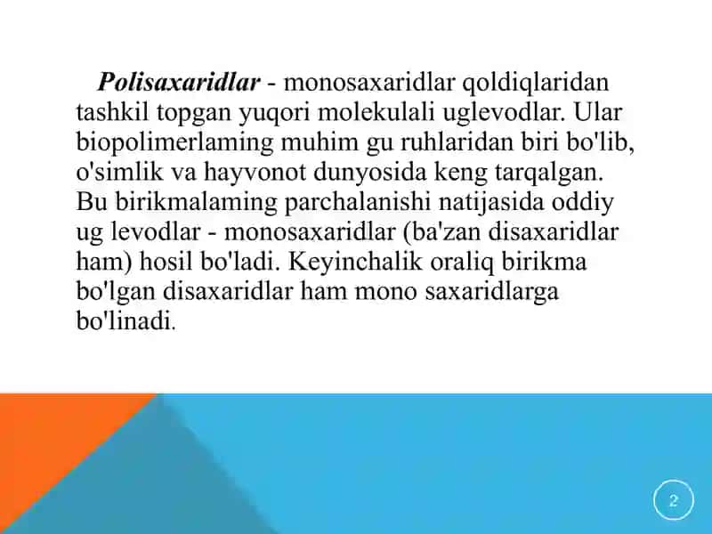 Tarkibida polisaxaridlar saqlovchi dorivor o‘simliklar va mahsulotlar 2