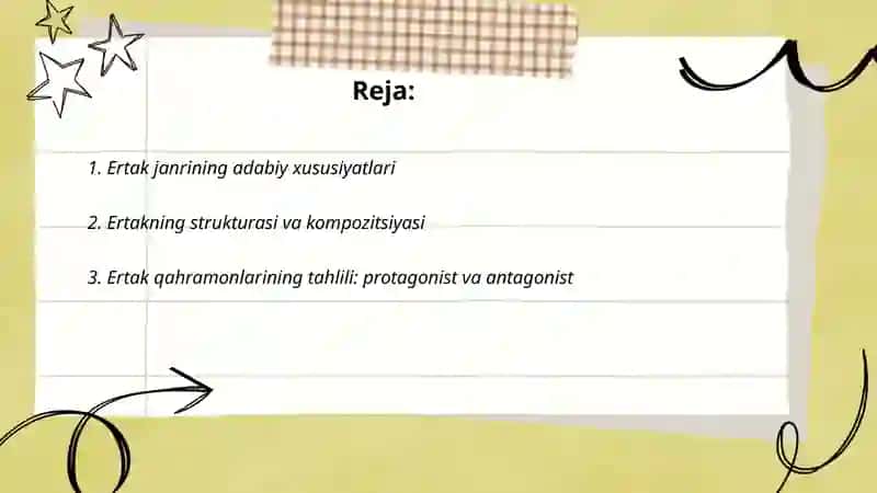 Ertak janrining adabiy xususiyatlari 2