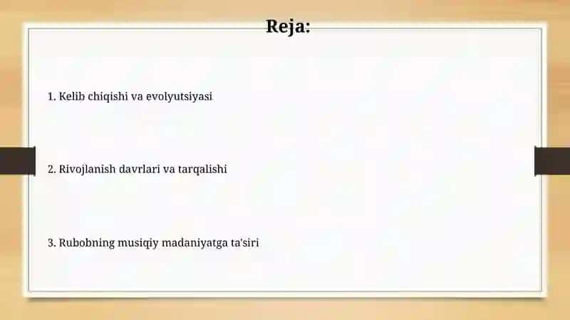Rubob asbobining yaratilish tarixi 2