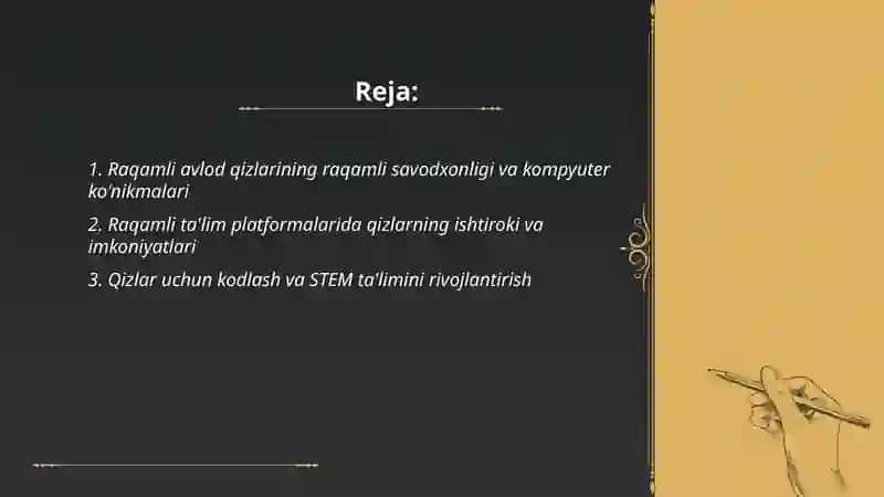 Raqamli avlod qizlari ta'limda 2