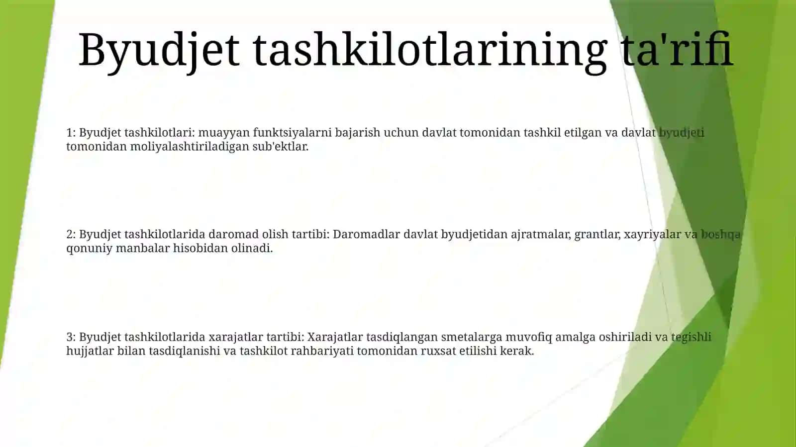 Byudjet Tashkilotlarida Daromadlar Va Xarajatlar O‘Tkazish Tartibi 2