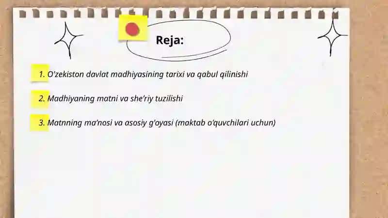 O'zekiston davlat madhiyasi 2
