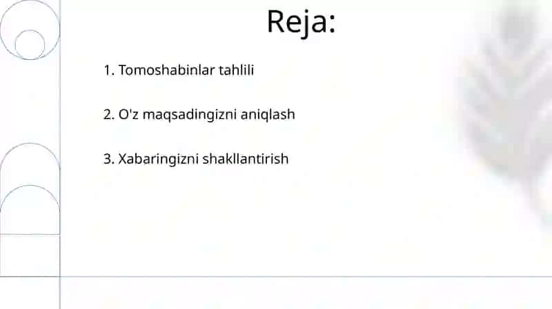 Auditoriya va maqsadni bilish 2