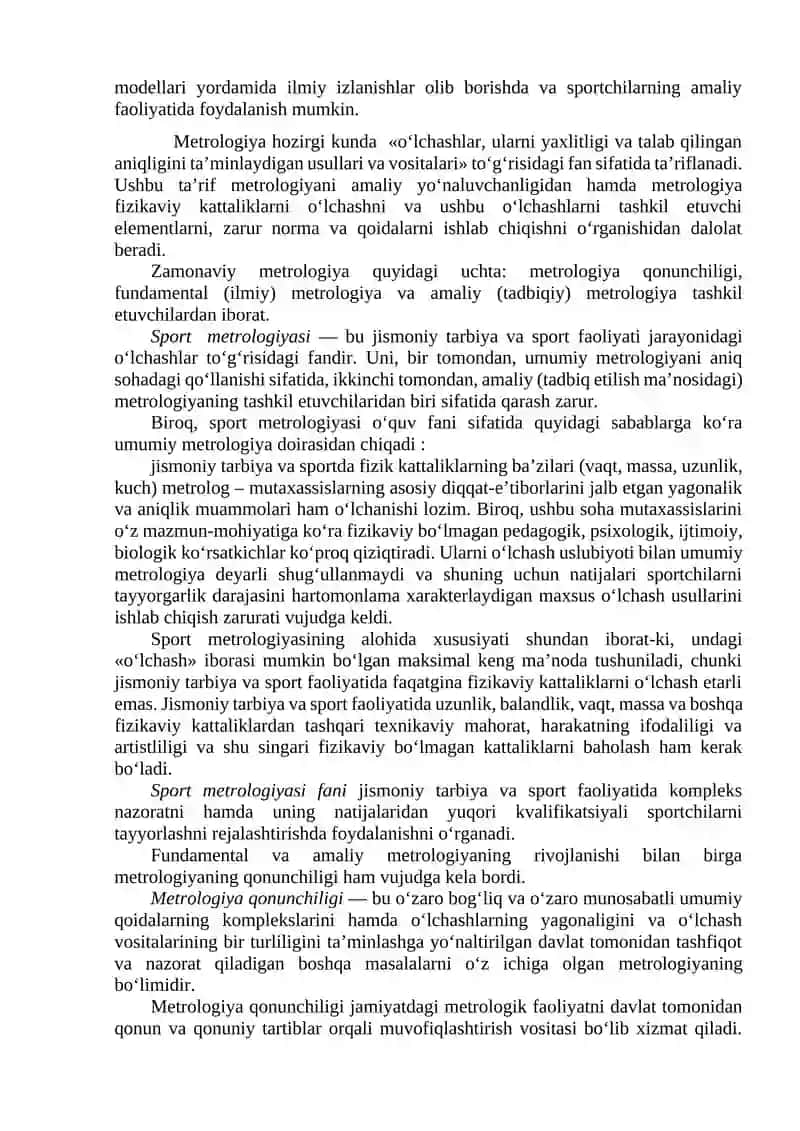 Jismoniy tarbiya va sportda metrologik va axborot ta’minoti 2