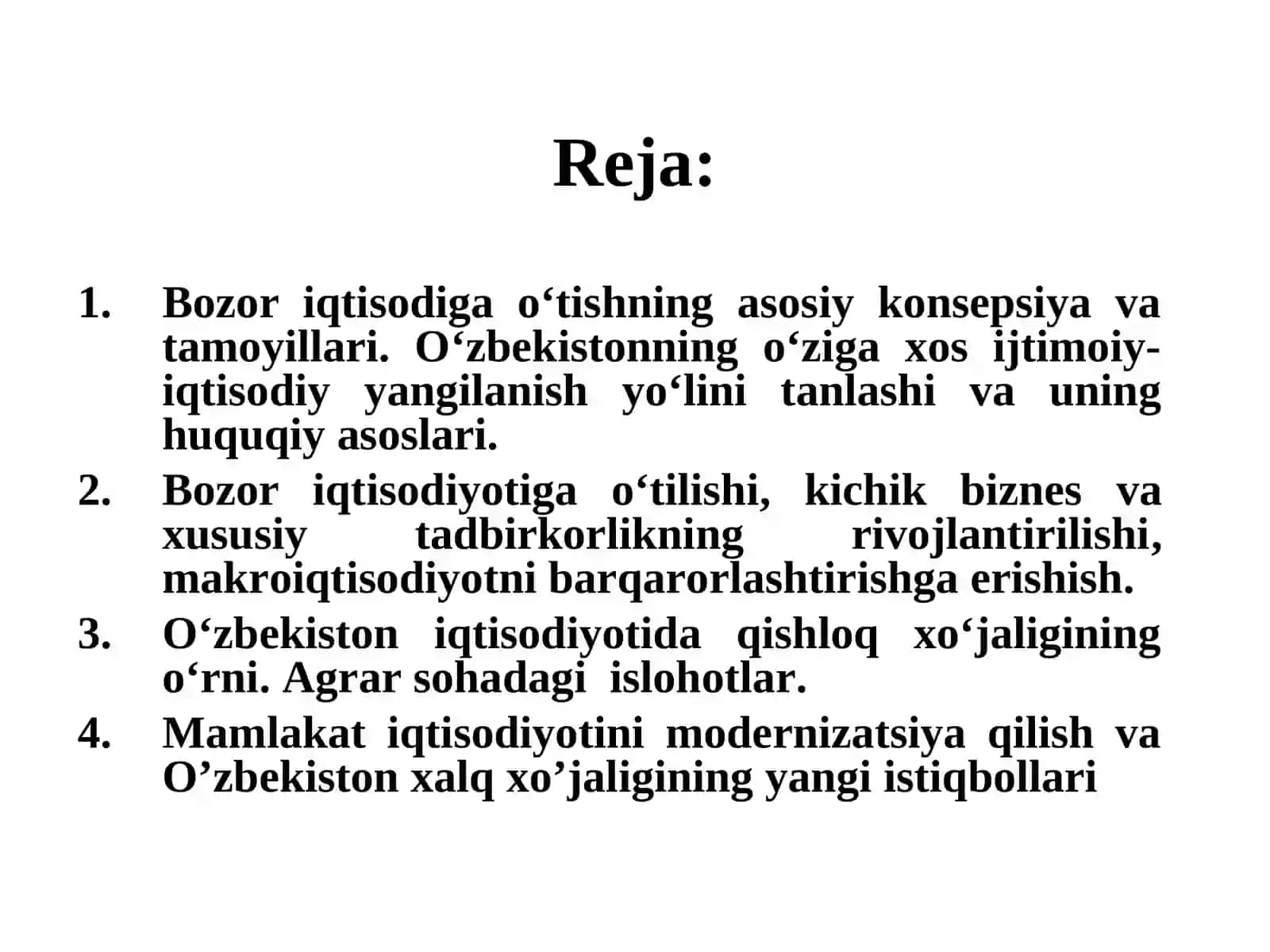 IQTISODIY ISLOHOTLAR, XUSUSIY MULKCHILIKNING SHAKLLANISHI 2