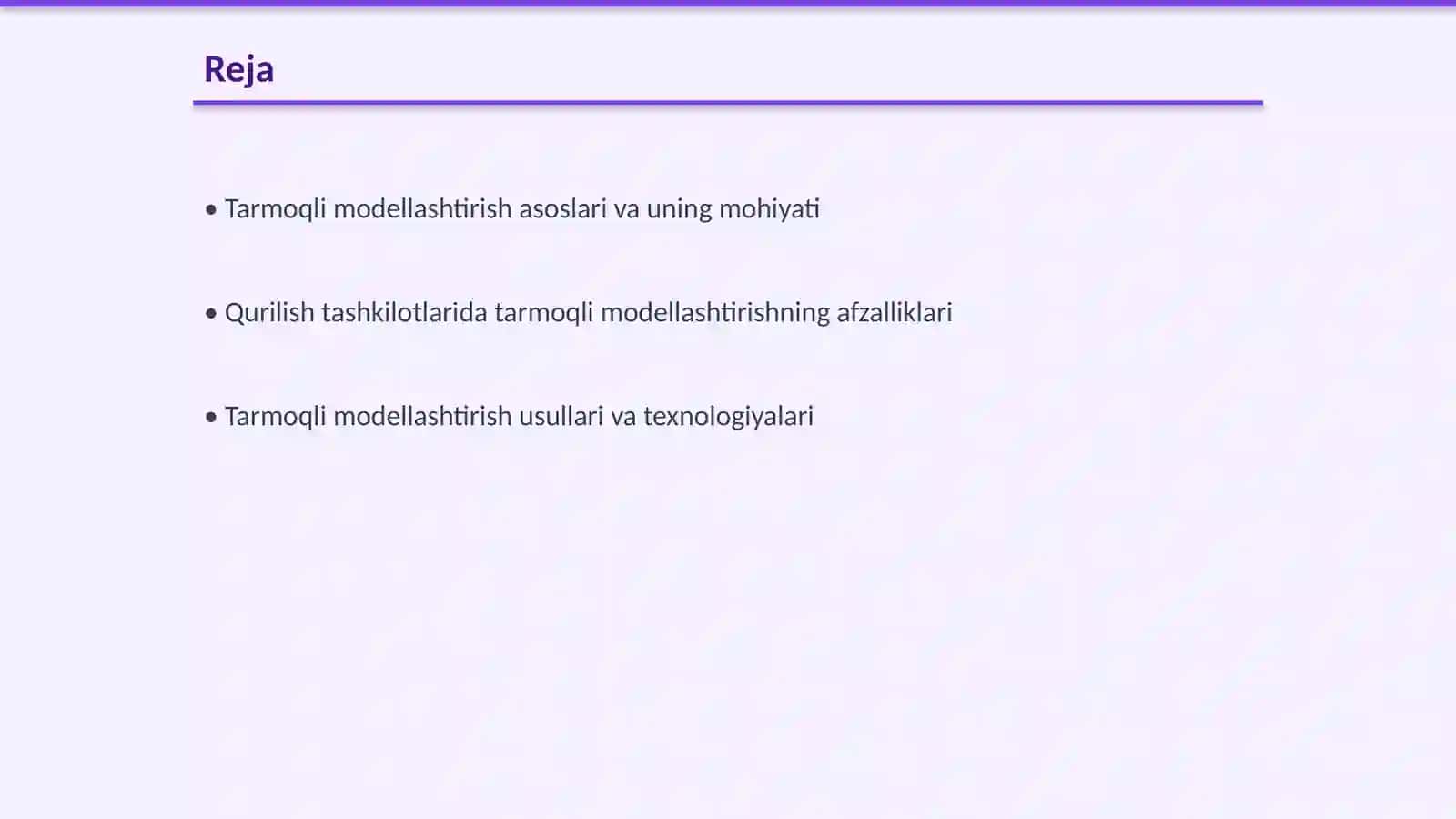 Qurilish tashkilotlari faoliyatida tarmoqli modellashtirishdan foydalanish 2