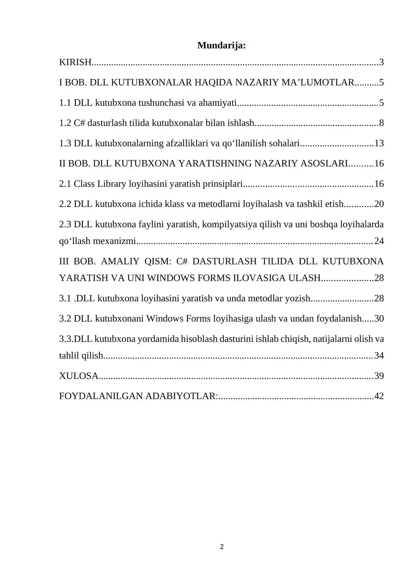 C# da DLL kutubxona yaratib uni asosiy loyihaga ulovchi dastur ishlab chiqish 2