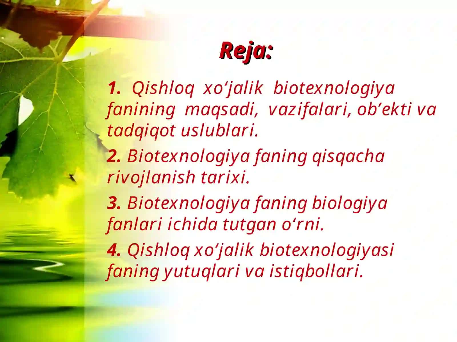 Qishloq xoʻjaligi biotexnologiyasi mohiyati vazifasi rivojlanish bosqichlari 2