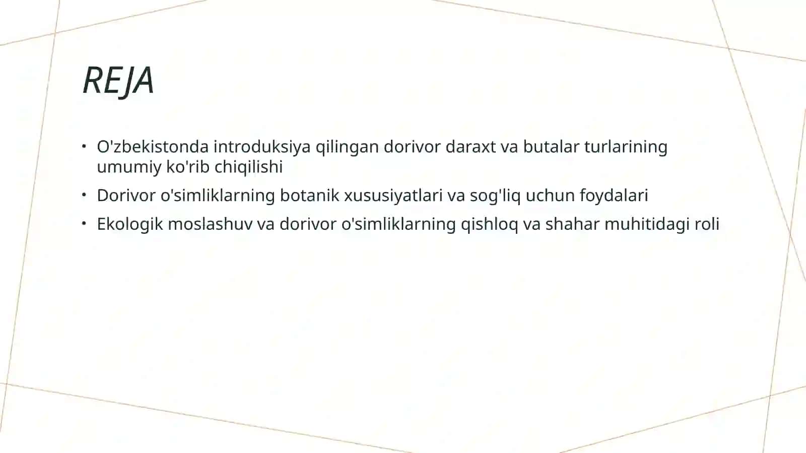 O'zbekistonda introduksiya qilingan dorivor daraxt va butalar turlari 2