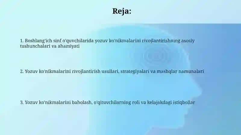 Boshlang'ich sinf o'quvchilarini yozish kompitensiyalarini shakillantirish 2