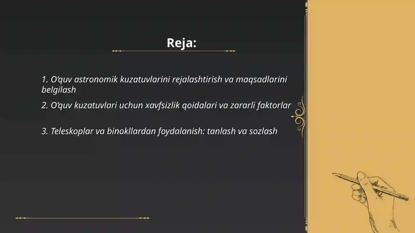 O‘quv astronomik kuzatishlari tashkil qilish va o‘tkazish metodikasi 2