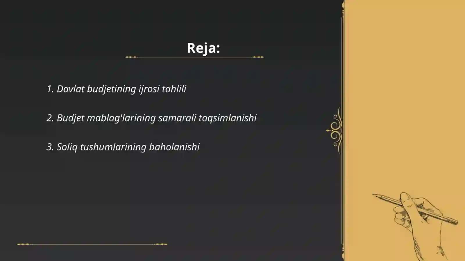 Davlat budjetining ijrosi tahlili 2