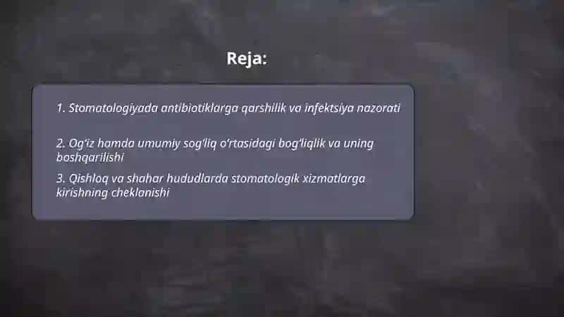Hozirgi stomatologiyaning dolzarb muammolari 2