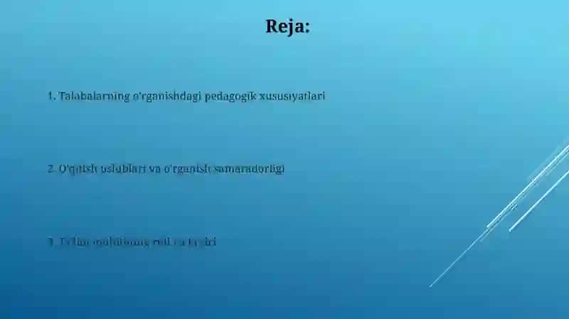 Oʻquvchilar oʻzlashtirishining pedagogik xususiyatlari 2