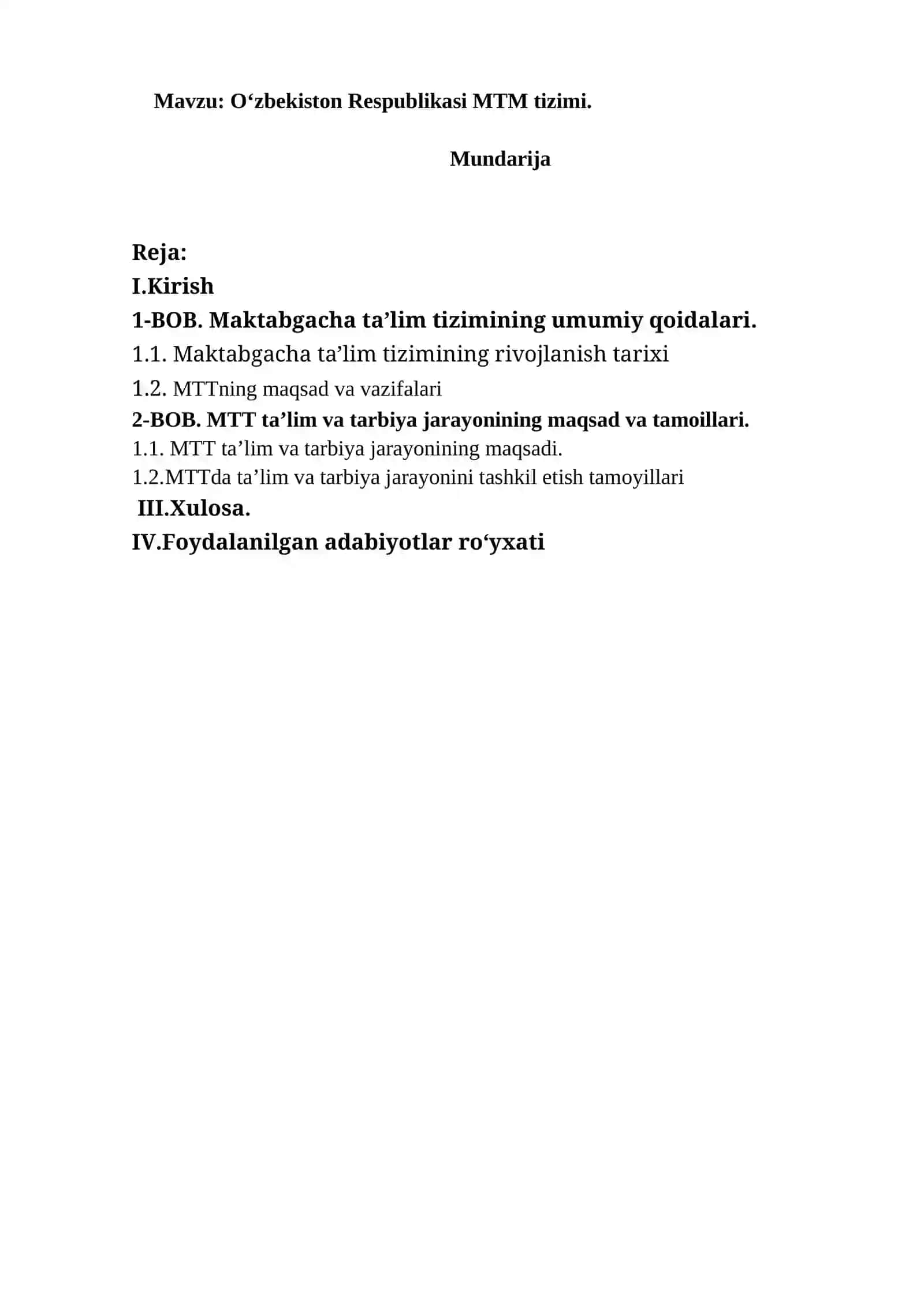 O‘zbekiston Respublikasi MTM tizimi 2