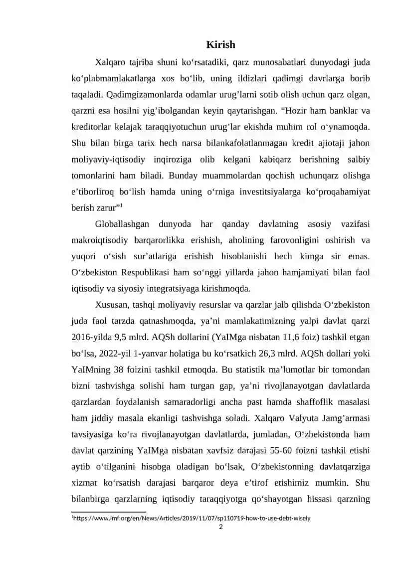 Davlat qarzlarini boshqarish 2