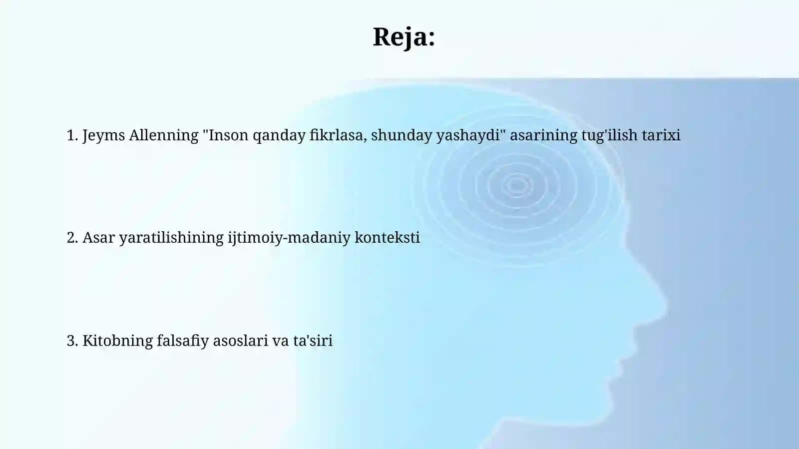 Jeyms Allen "Insonning fikrlashi"asariningyaratilishi 2