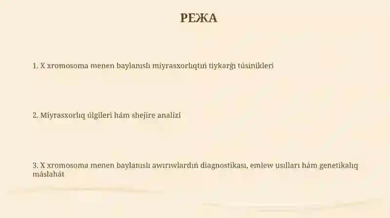 X xromosoma menen baylanıslı miyrasxorlıq 2