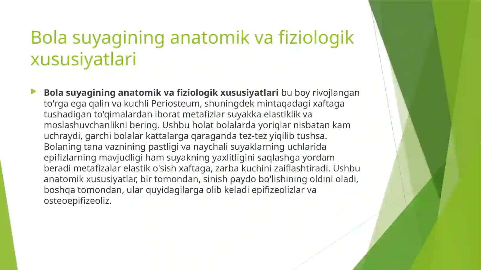 Bolalardasuyakshikastlarinio'zigaxosligi 2