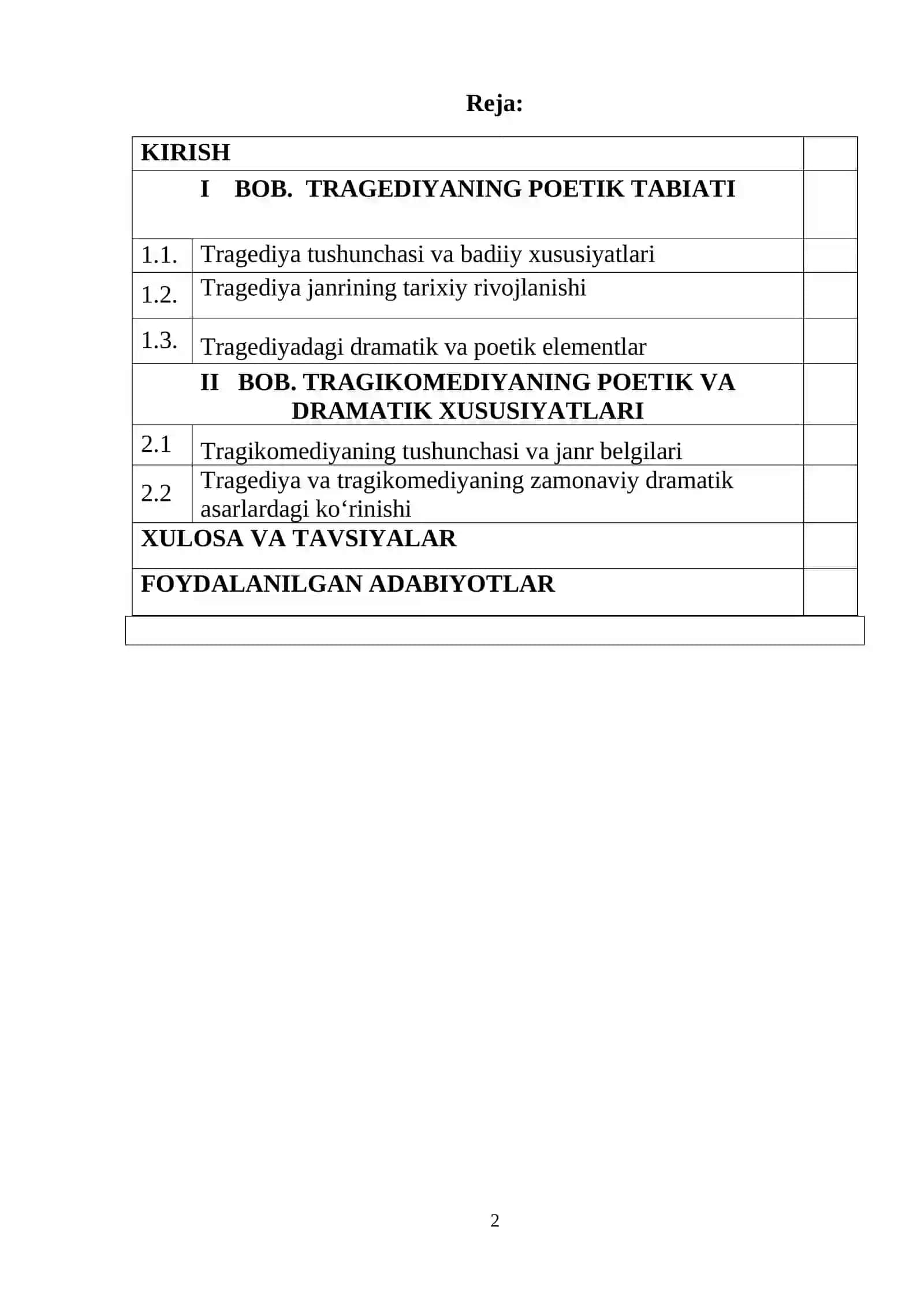 Dramatik tur va uning janrlari 2