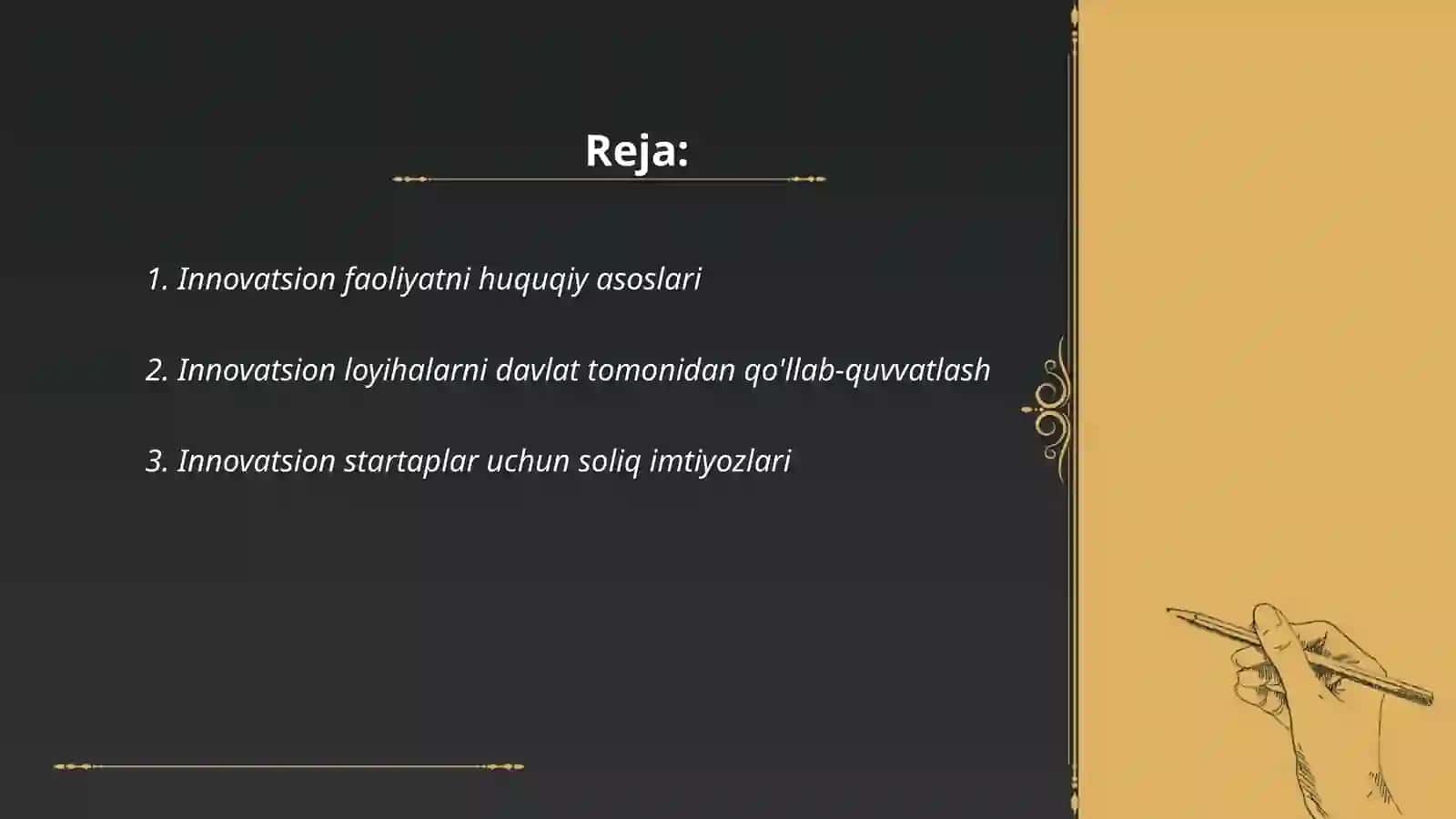 Innovatsion faoliyatni huquqiy asoslari 2