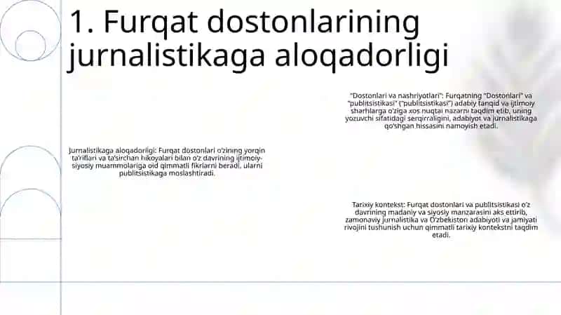 Furqat Dostonlari Va Publitsistikasi 2