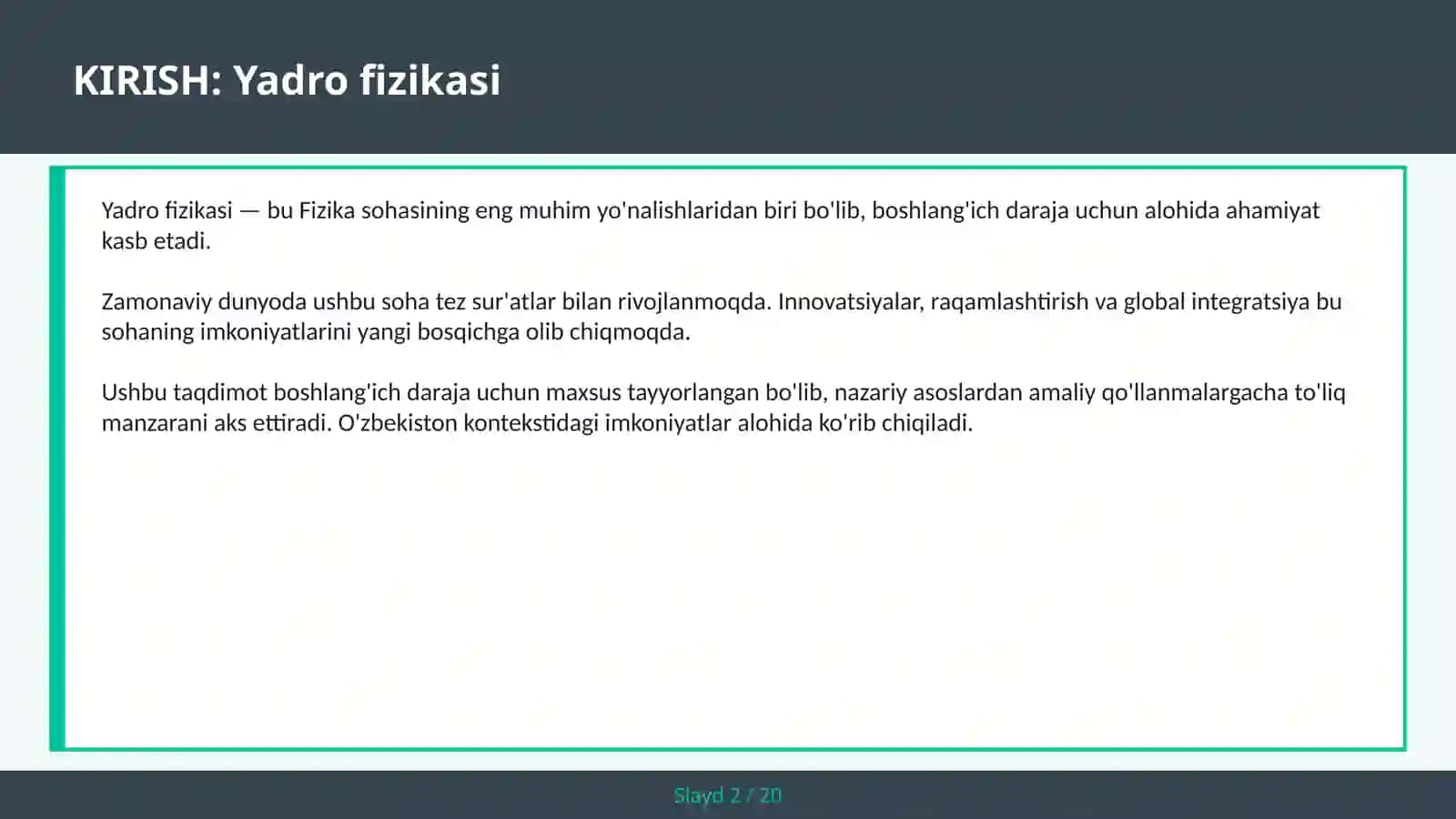 Yadro fizikasi 2
