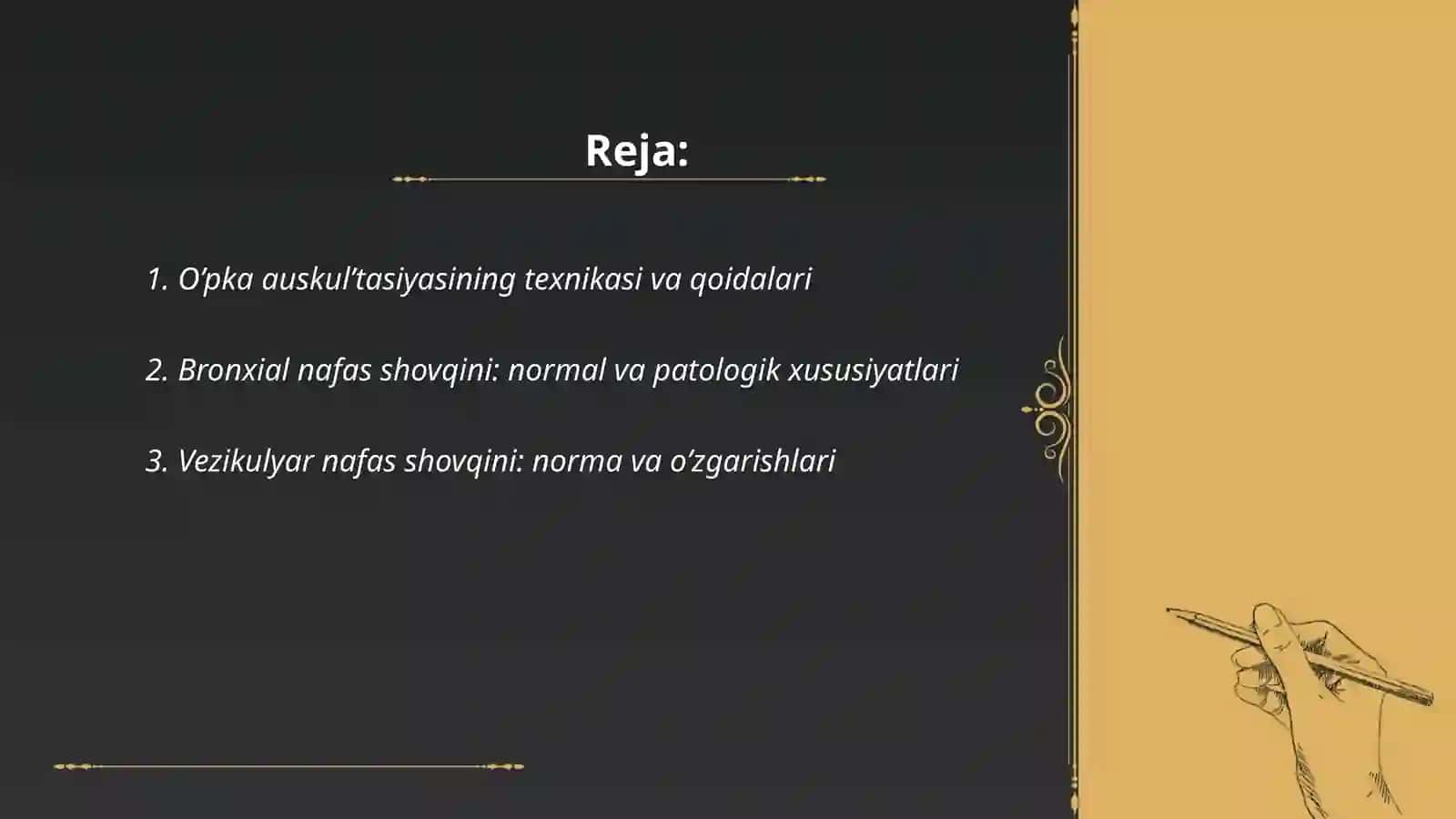 O’pka auskul’tasiyasi. Texnika va qoidalari 2
