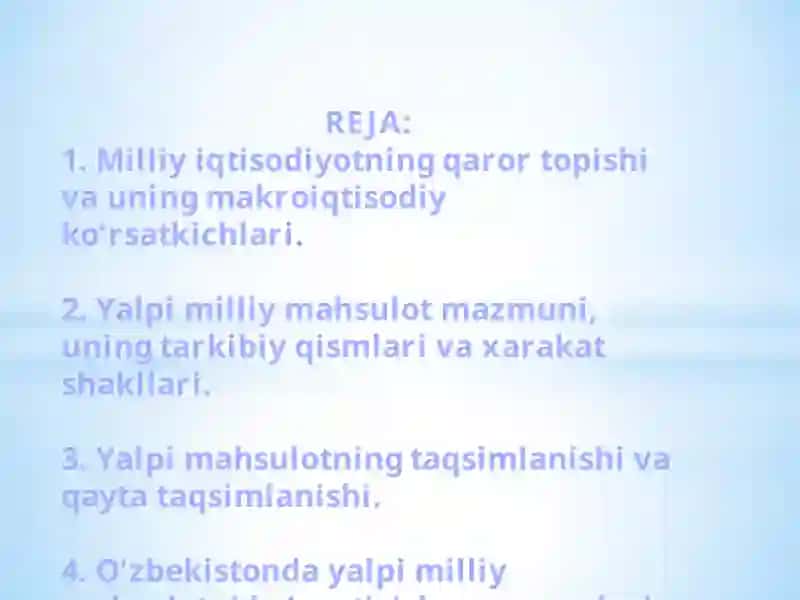 Milliy iqtisodiyotning tarkibiy tuzilishi 2