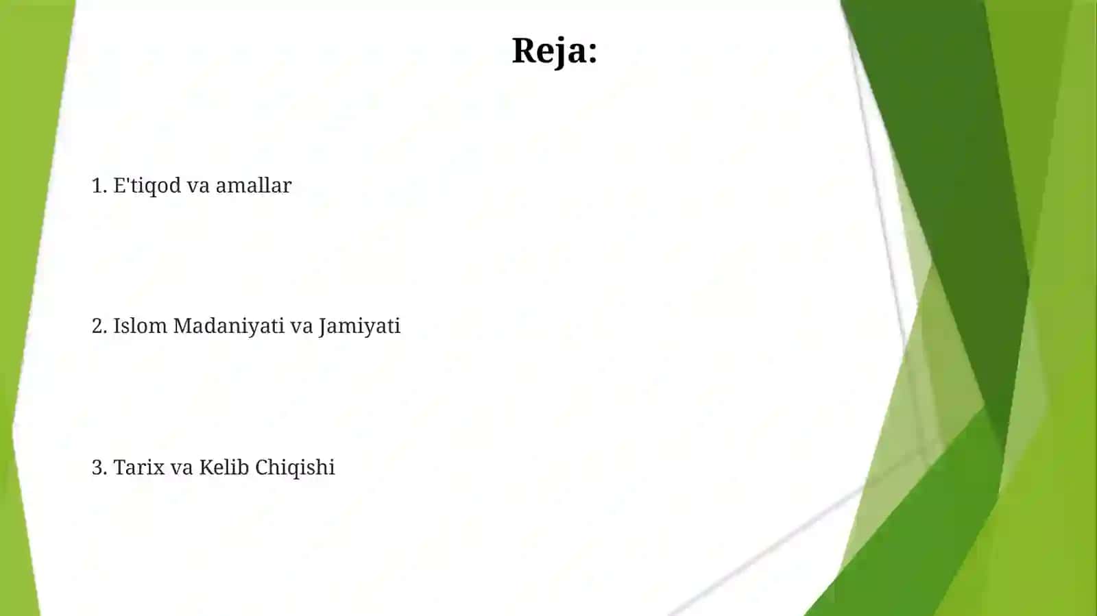 Islomdinihaqida 2